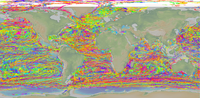 MyOcean1 period, April 2009-April 2012 : 4639 drifting buoys