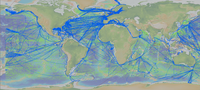 MyOcean1 period, April 2009-April 2012 : 123 ferry-box or thermosalinograph vessel lines